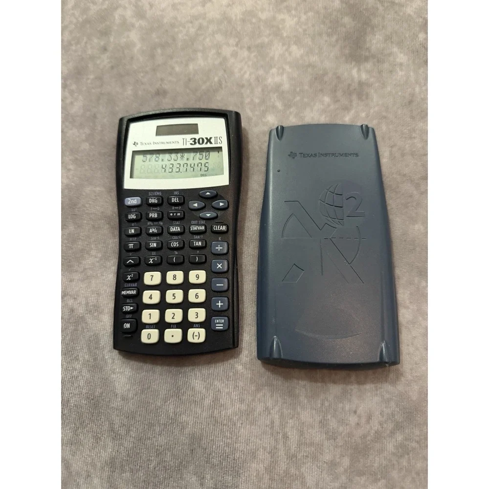 Texas Instruments TI-30X IIS Scientific Calculator, Battery/Solar, Cover